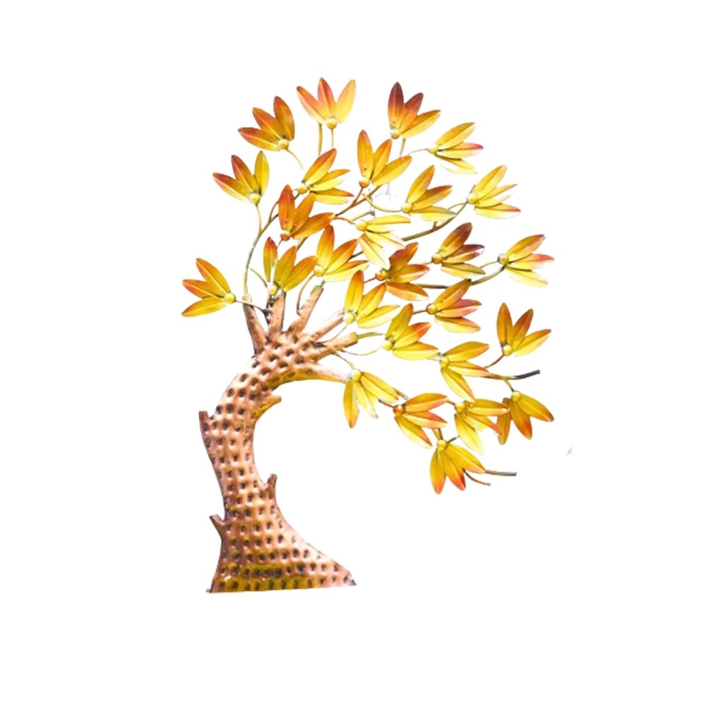 Handcrafted Golden Piple Tree Wall Art for Wall Decoration